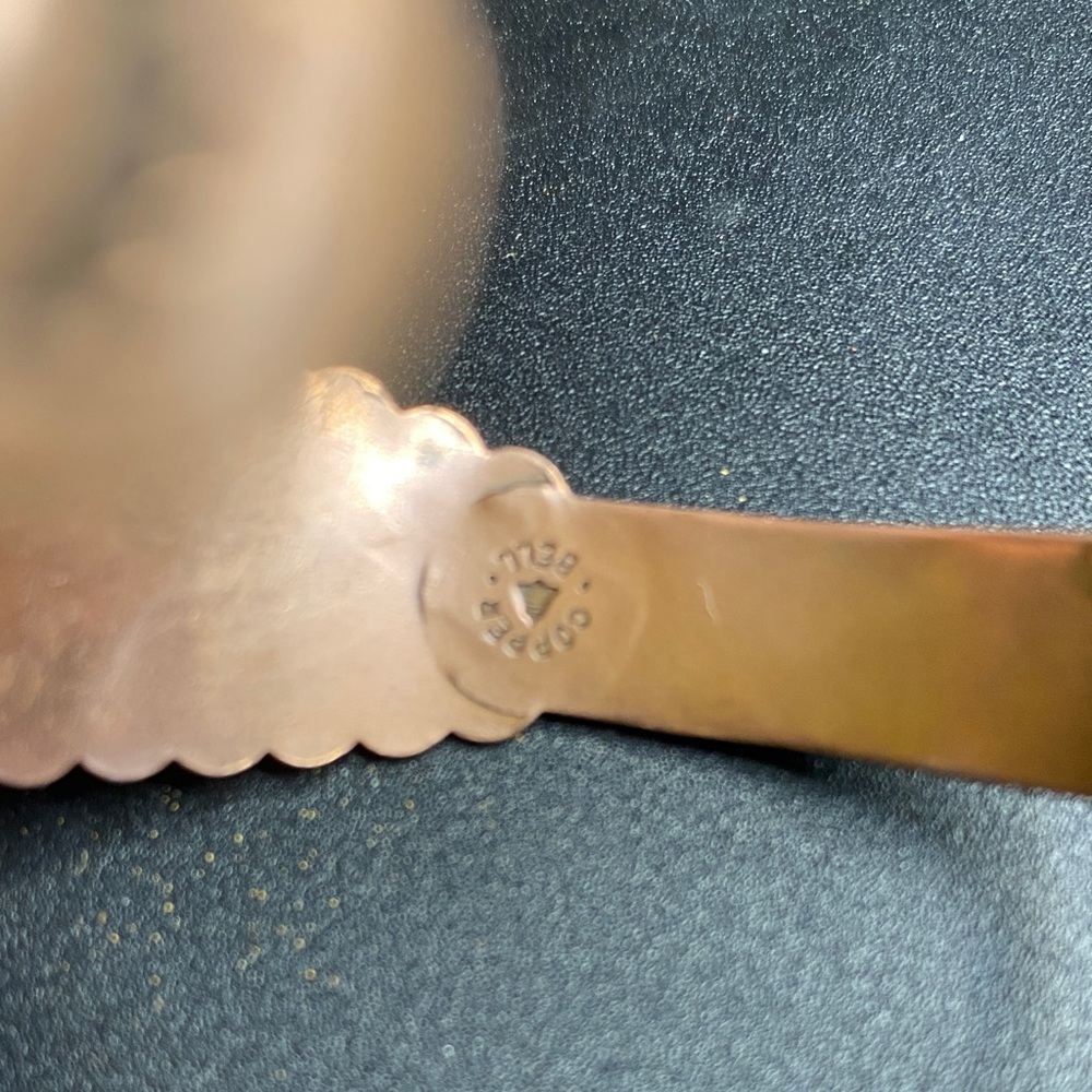 Vintage Bell Copper Cuff Bracelet - Picture 3 of 7